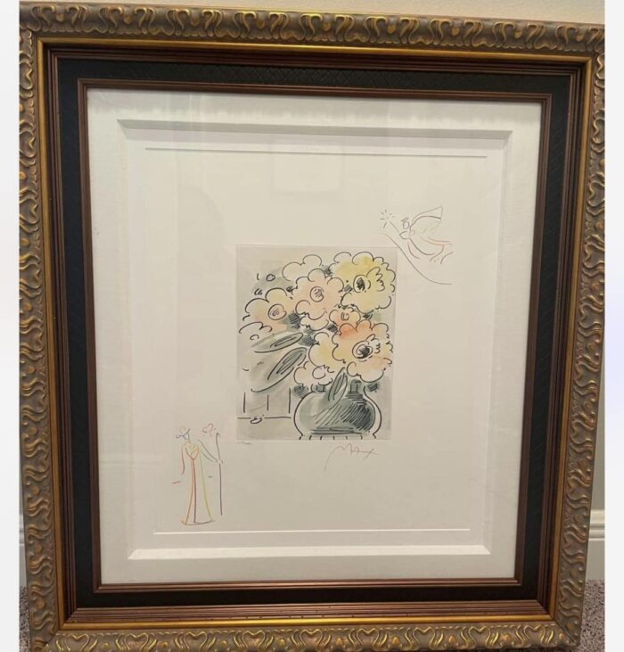 Vase of Flowers II (sage with cane/Flying Angel)